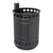 Litter bin, approx. 35 l | hot dipped galvanized and coated DB 703 | without standingpost